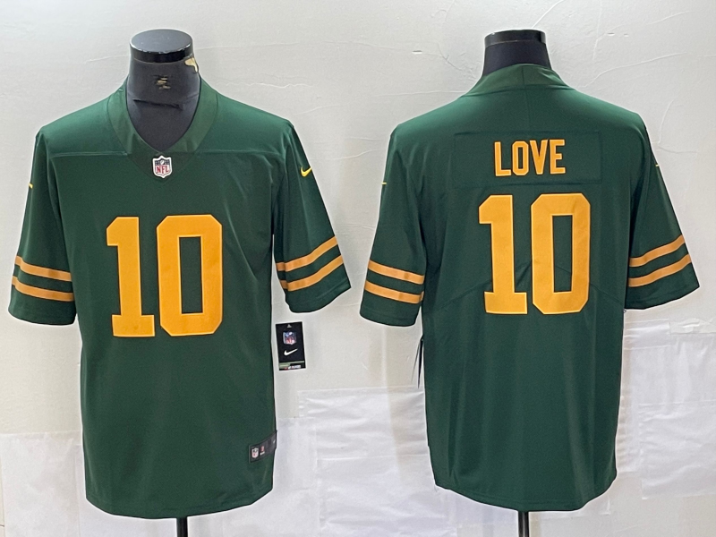 Men's Green Bay Packers Jordan Love #10 Green Alternate Jersey